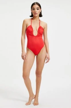 GOOD AMERICAN LEILANI ONE-PIECE | BRIGHT POPPY 002 One-Pieces