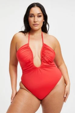 GOOD AMERICAN LEILANI ONE-PIECE | BRIGHT POPPY 002 One-Pieces