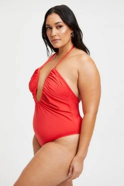 GOOD AMERICAN LEILANI ONE-PIECE | BRIGHT POPPY 002 One-Pieces