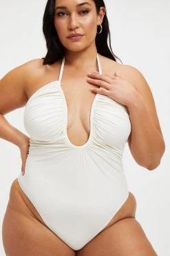 GOOD AMERICAN LEILANI ONE-PIECE | IVORY001