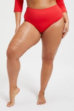 GOOD AMERICAN Bikini Bottoms SWIM BRIEF | BRIGHT POPPY 002