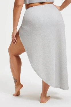 GOOD AMERICAN SPARKLE TIE SARONG | SILVER001