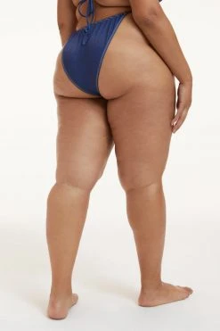 GOOD AMERICAN DENIM TINY TIES BOTTOM | INDIGO PRINT001 Bikini Bottoms