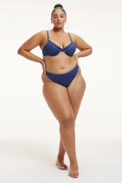 GOOD AMERICAN DENIM BETTER BIKINI BOTTOM | INDIGO PRINT001 Bikini Bottoms