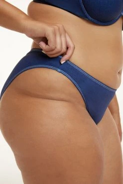 GOOD AMERICAN DENIM BETTER BIKINI BOTTOM | INDIGO PRINT001 Bikini Bottoms