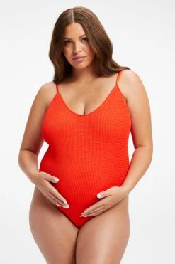 GOOD AMERICAN MATERNITY ALWAYS FITS ONE-PIECE | BRIGHT POPPY 002 One-Pieces