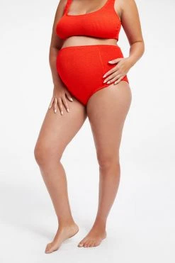 GOOD AMERICAN MATERNITY ALWAYS FITS BRIEF | BRIGHT POPPY 002 Bikini Bottoms