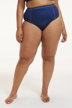 GOOD AMERICAN DENIM SWIM BRIEF | INDIGO PRINT001