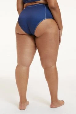 GOOD AMERICAN DENIM SWIM BRIEF | INDIGO PRINT001