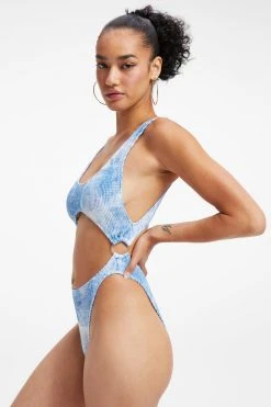GOOD AMERICAN ALWAYS FITS MONOKINI | INDIGO TIE DYE002 One-Pieces