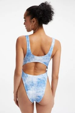 GOOD AMERICAN ALWAYS FITS MONOKINI | INDIGO TIE DYE002 One-Pieces