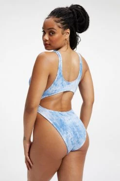 GOOD AMERICAN ALWAYS FITS MONOKINI | INDIGO TIE DYE002 One-Pieces