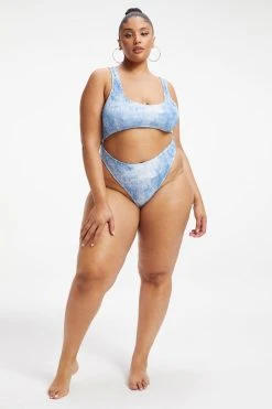 GOOD AMERICAN ALWAYS FITS MONOKINI | INDIGO TIE DYE002 One-Pieces