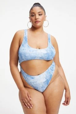 GOOD AMERICAN ALWAYS FITS MONOKINI | INDIGO TIE DYE002 One-Pieces