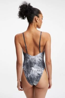 GOOD AMERICAN ALWAYS FITS ONE-PIECE | GREY TIE DYE002 One-Pieces