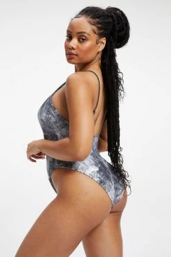 GOOD AMERICAN ALWAYS FITS ONE-PIECE | GREY TIE DYE002 One-Pieces
