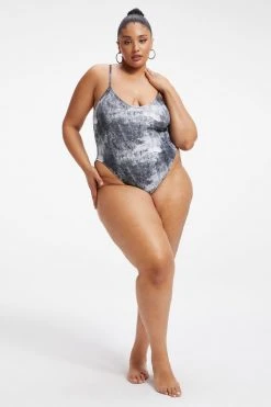 GOOD AMERICAN ALWAYS FITS ONE-PIECE | GREY TIE DYE002 One-Pieces