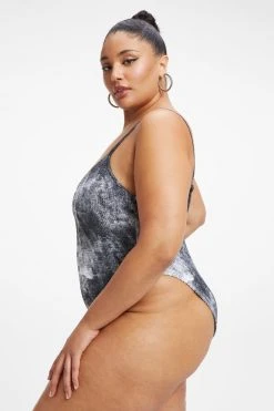 GOOD AMERICAN ALWAYS FITS ONE-PIECE | GREY TIE DYE002 One-Pieces