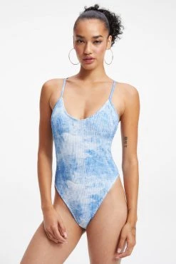 GOOD AMERICAN One-Pieces ALWAYS FITS ONE-PIECE | INDIGO TIE DYE002