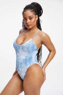 GOOD AMERICAN One-Pieces ALWAYS FITS ONE-PIECE | INDIGO TIE DYE002