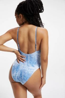GOOD AMERICAN One-Pieces ALWAYS FITS ONE-PIECE | INDIGO TIE DYE002