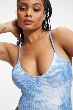 GOOD AMERICAN One-Pieces ALWAYS FITS ONE-PIECE | INDIGO TIE DYE002