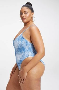GOOD AMERICAN One-Pieces ALWAYS FITS ONE-PIECE | INDIGO TIE DYE002