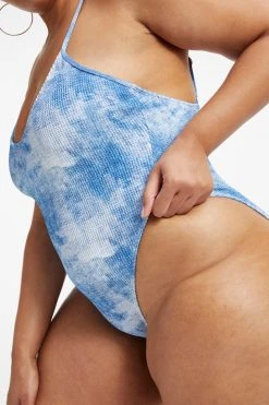 GOOD AMERICAN One-Pieces ALWAYS FITS ONE-PIECE | INDIGO TIE DYE002