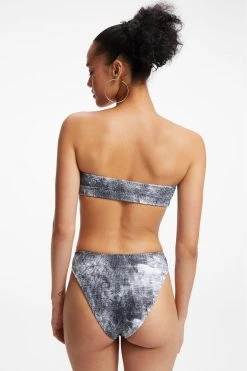 GOOD AMERICAN Bikini Tops ALWAYS FITS BETTER BAND TOP | GREY TIE DYE002