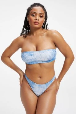 Flash Sale 🥰 GOOD AMERICAN ALWAYS FITS BETTER BAND TOP | INDIGO TIE DYE002 ⌛ 21 GOOD AMERICAN ALWAYS FITS BETTER BAND TOP | INDIGO TIE DYE002