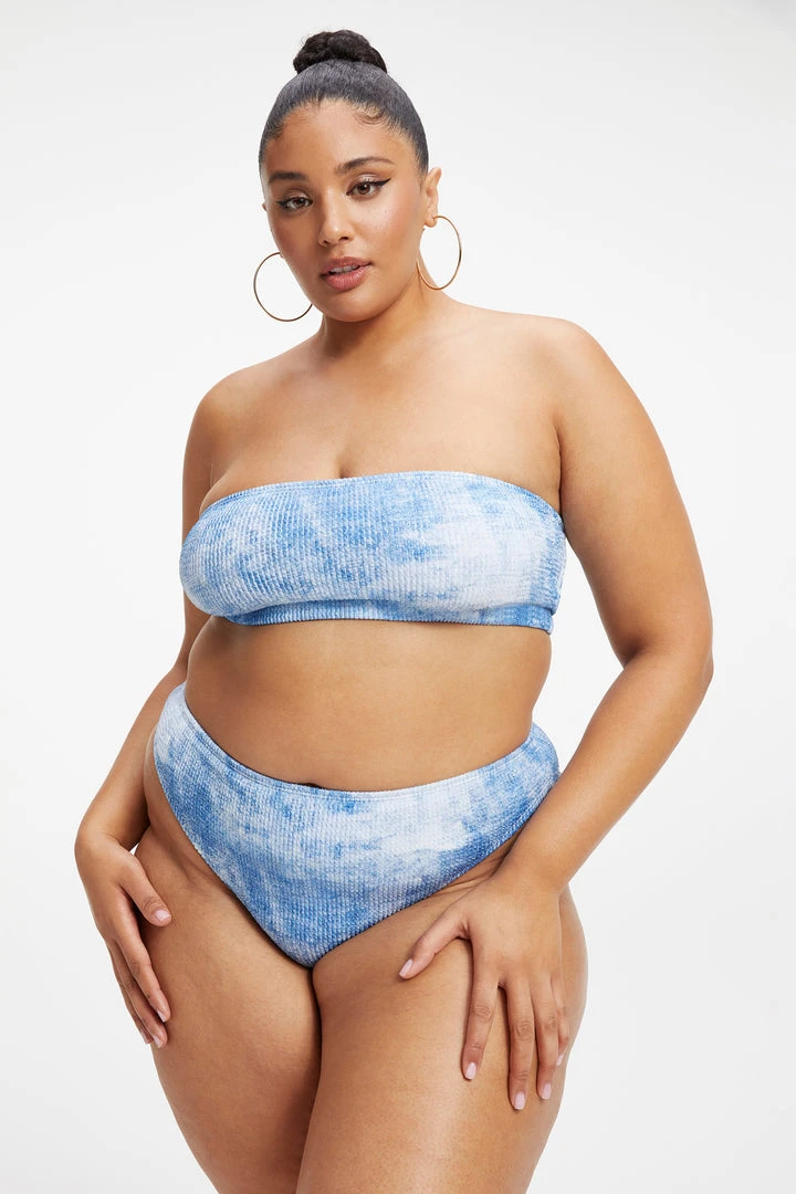 Flash Sale 🥰 GOOD AMERICAN ALWAYS FITS BETTER BAND TOP | INDIGO TIE DYE002 ⌛ 12 GOOD AMERICAN ALWAYS FITS BETTER BAND TOP | INDIGO TIE DYE002