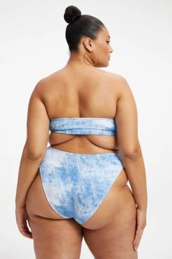 Flash Sale 🥰 GOOD AMERICAN ALWAYS FITS BETTER BAND TOP | INDIGO TIE DYE002 ⌛ 28 GOOD AMERICAN ALWAYS FITS BETTER BAND TOP | INDIGO TIE DYE002