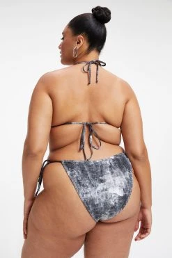 GOOD AMERICAN Bikini Tops ALWAYS FITS TINY TIES TOP | GREY TIE DYE002