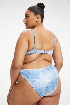 GOOD AMERICAN ALWAYS FITS TWISTED TOP | INDIGO TIE DYE002 Bikini Tops