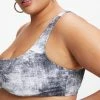 GOOD AMERICAN ALWAYS FITS HOT SHOULDER TOP | GREY TIE DYE002