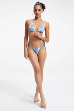 GOOD AMERICAN ALWAYS FITS TINY TIES BOTTOM | INDIGO TIE DYE002