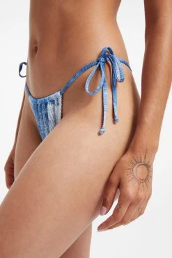 GOOD AMERICAN ALWAYS FITS TINY TIES BOTTOM | INDIGO TIE DYE002