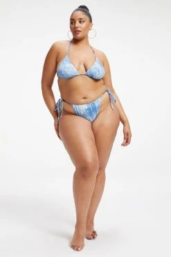 GOOD AMERICAN ALWAYS FITS TINY TIES BOTTOM | INDIGO TIE DYE002