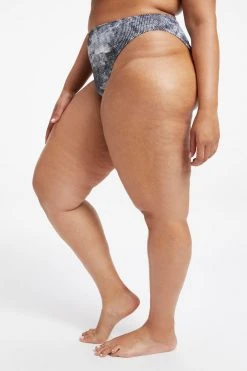 GOOD AMERICAN ALWAYS FITS GOOD WAIST CHEEKY | GREY TIE DYE002