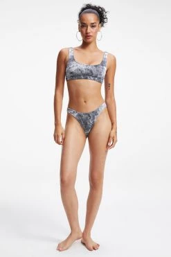 GOOD AMERICAN ALWAYS FITS BETTER BIKINI | GREY TIE DYE002