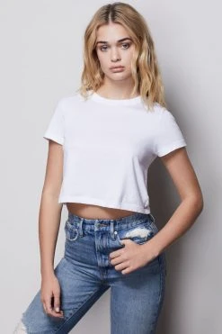 GA-SALE Tops THE CROP BOY TEE | WHITE001