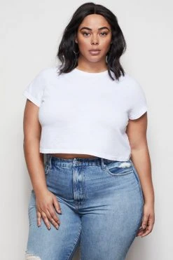 GA-SALE Tops THE CROP BOY TEE | WHITE001