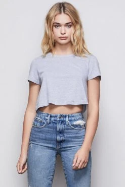 GA-SALE THE CROP BOY TEE | HEATHER GREY001 Tops