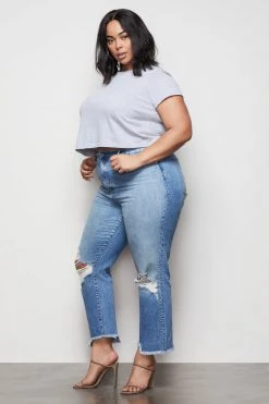 GA-SALE THE CROP BOY TEE | HEATHER GREY001 Tops