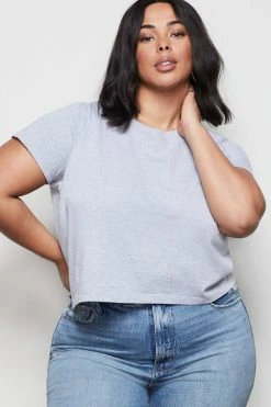 GA-SALE THE CROP BOY TEE | HEATHER GREY001 Tops