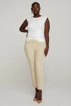 GOOD AMERICAN CORSETED TEE | WHITE001