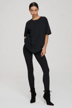 GOOD AMERICAN Terry Essentials ESSENTIAL OVERSIZE TEE | BLACK001