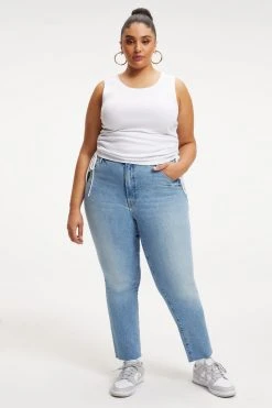 GOOD AMERICAN RUCHED TANK | WHITE001 Tops