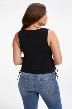 GOOD AMERICAN MATERNITY RUCHED TANK | BLACK001 Tops