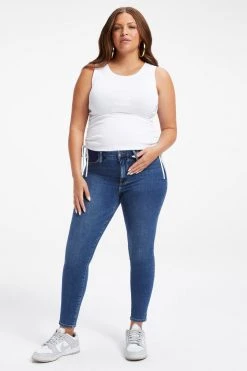 GOOD AMERICAN MATERNITY RUCHED TANK | WHITE001